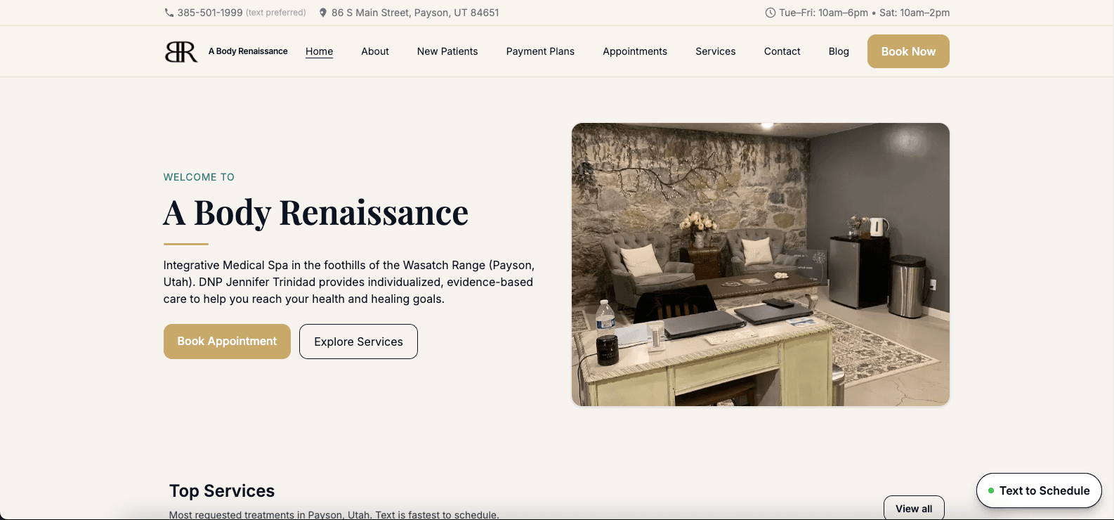 Med spa editorial photography