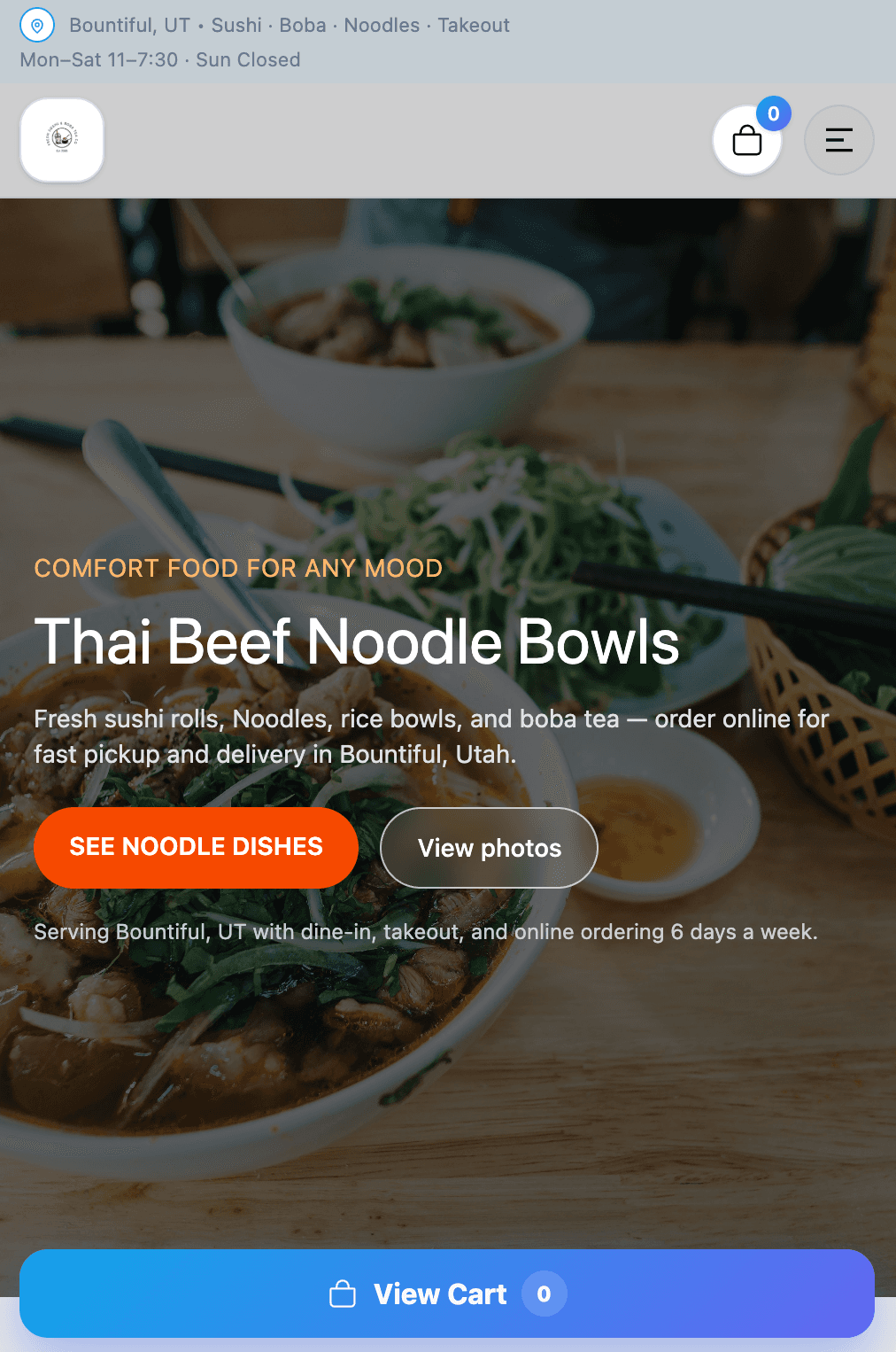 Restaurant Ordering Website